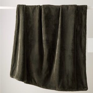 West Elm Dark Brown Throw Blanket